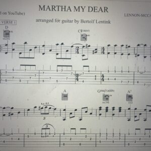 Tab + Notes Martha My Dear (digital download)