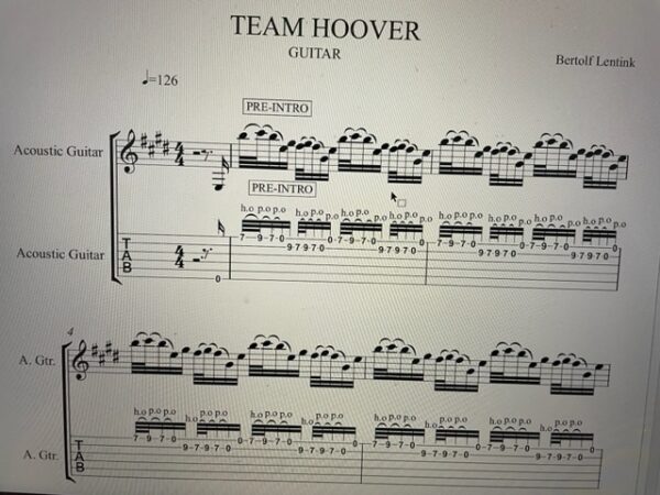 Team Hoover Tab/Notes/Chords (FREE DIGITAL DOWNLOAD)